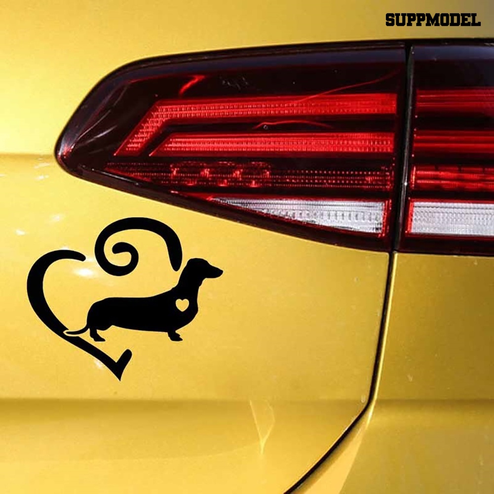 Sticker Decal Dekorasi Mobil Removable Motif Gambar Hatitulisan Dachshund