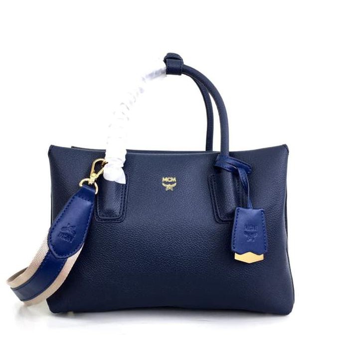 Tas Wanita Tas MCM Milla Handbag Medium - Navy Tas Selempang