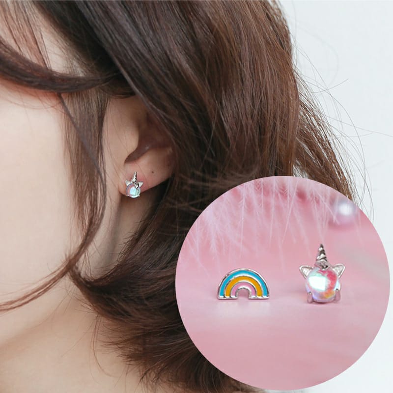 Anting Anting Unicorn Pelangi Anak Perempuan Kado Anak Cewek