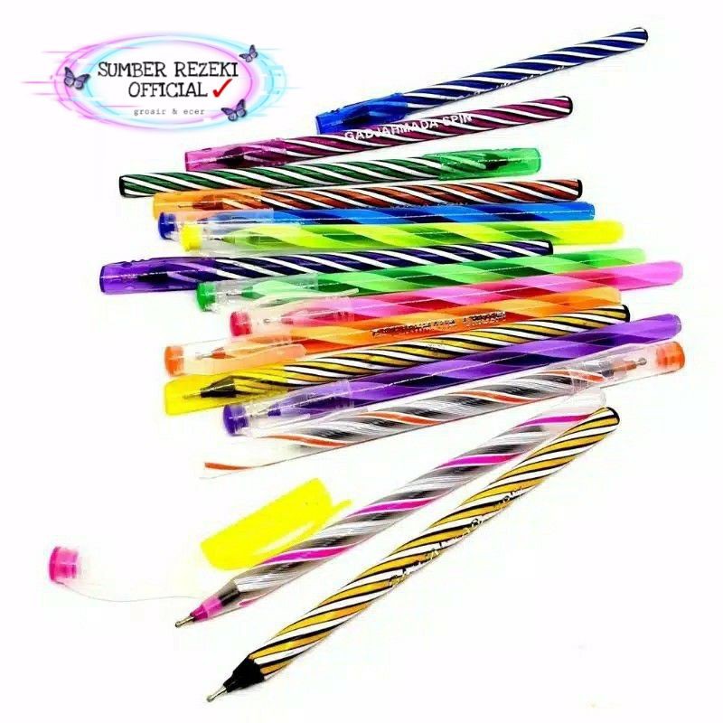 

[SR] Pulpen murah lilin spiral pen balpoint pena 1pc