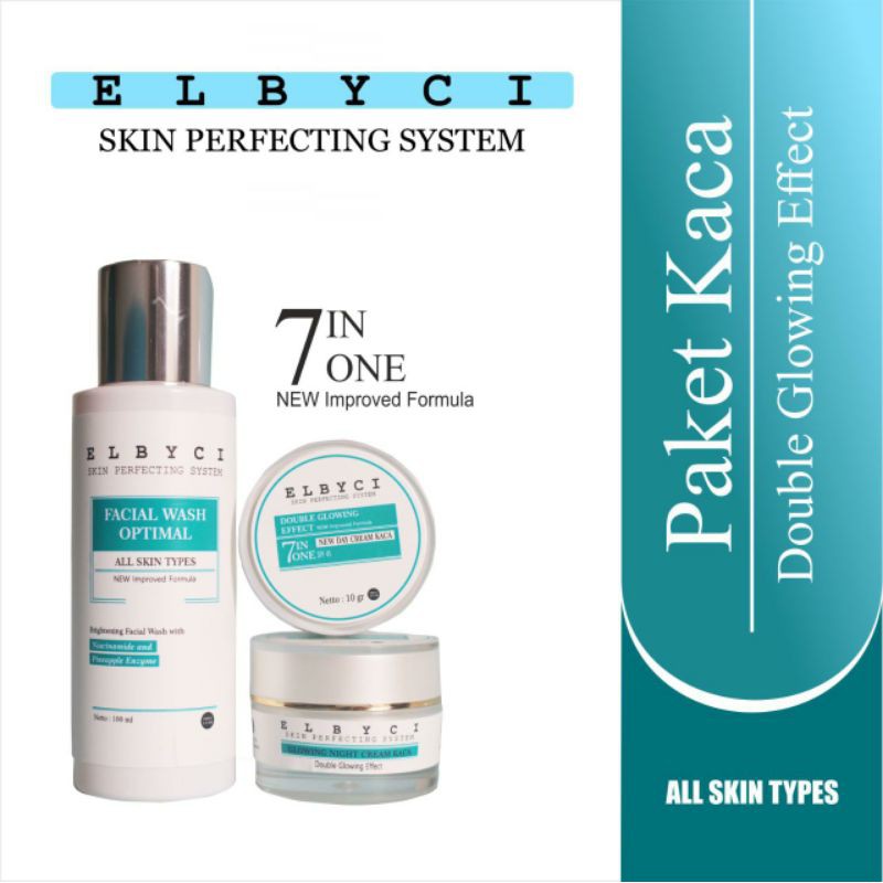 ELBYCI WHITENING GLOWING PAKET KACA (UNTUK KULIT SELAIN SENSITIVE)
