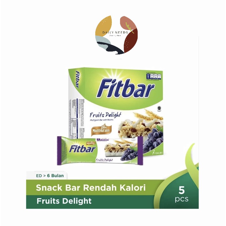 

Kalbe Fitbar Fruits Delight Isi 5 Bar 22 gram Cereal / Sereal