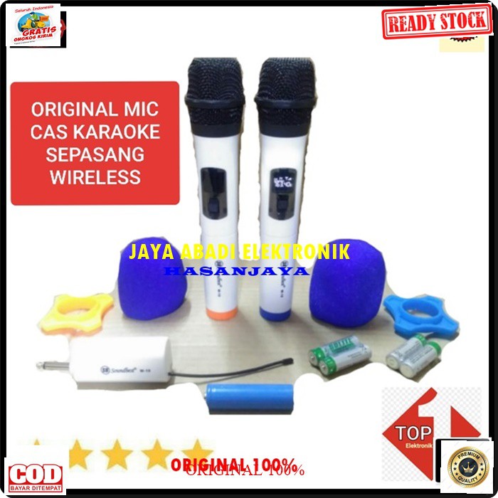 G24 ORIGINAL MIC DOUBLE SOUNDBEST WIRELESS CAS CASAN MIKROPHONE WIRELESS PRO AUDIO SOUND SISTEM VOKAL KARAOKE PROFESIONAL PANGGUNG BISA DIPAKE KESEGALA JENIS AUDIO DAN BONUS BUSA MIC KARET MIK DAN BATERAI