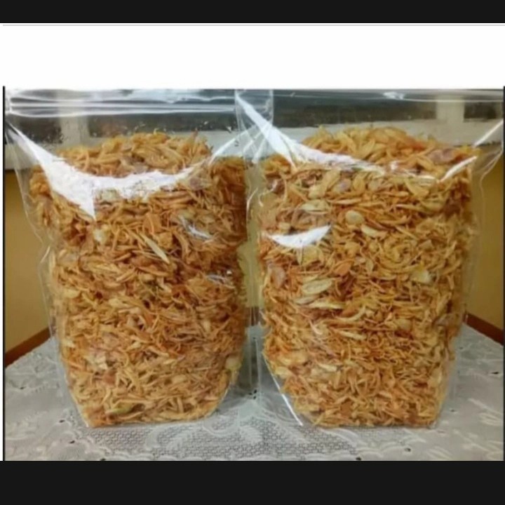 

Bawang Goreng Kemasan 450gr Asli Brebes Murni Tanpa Campuran Gurih.