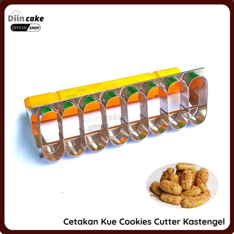 Cetakan Kue Nastar Kering Cookie Cutter Kastengel Oval Stainless / Cetakan Roti Kacang Nastar Oval