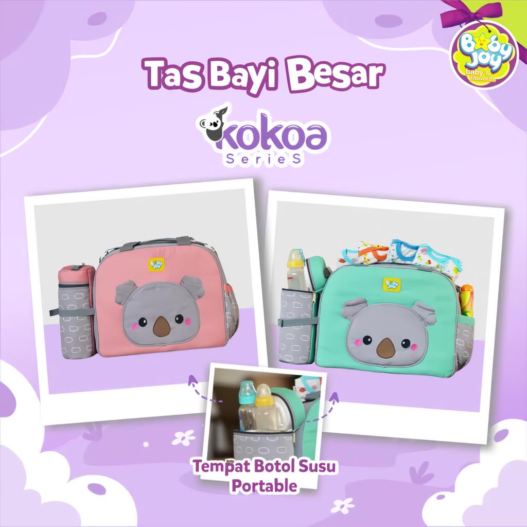 Tas Bayi Besar + Tempat Botol Susu Baby Joy Kokoa Series BJT1032