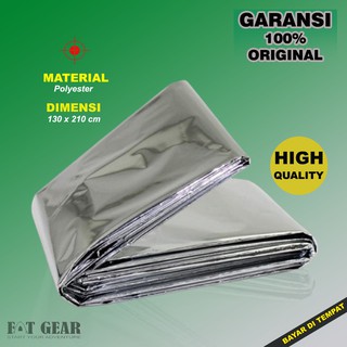 EMERGENCY BLANKET SELIMUT DARURAT ALUMINIUM FOIL SLEEPING BAG KANTONG