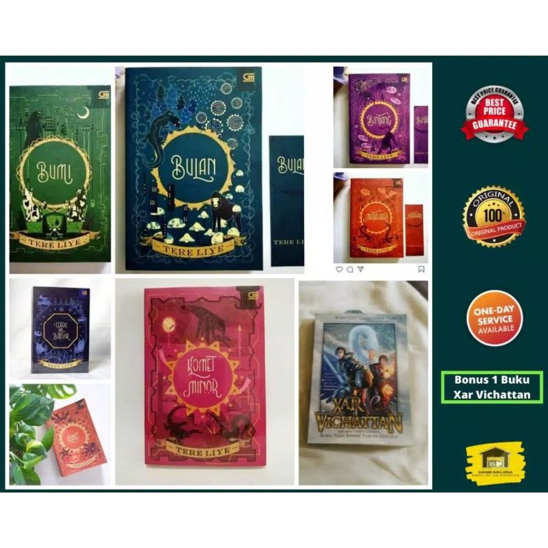 Box Set Novel Tere Liye Serial Bumi + Bonus Xar Vichattan