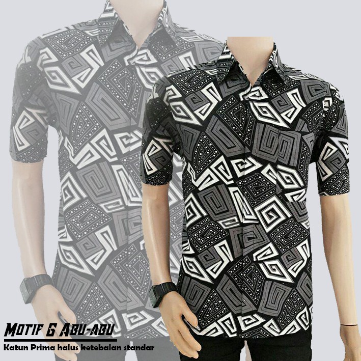 Baju Kemeja Hem Batik Atasan Pria Batik Seragaman Formal Kantor Uniform RNZ