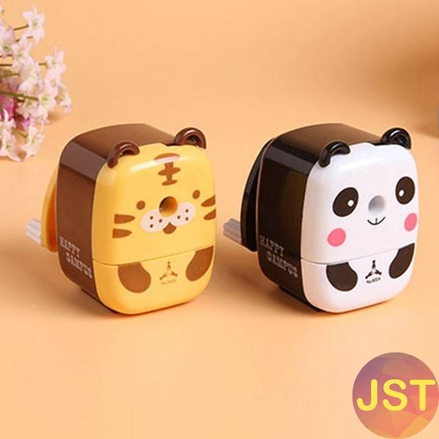 Rautan Orotan Serutan Pensil Putar Karakter Panda Tiger Rautan Orotan Serutan Pensil Putar Karakter Panda Tiger