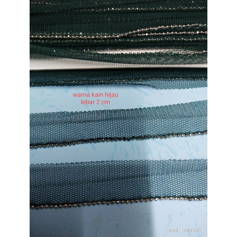 RENDA pinggiran 50.000/ 50 mtr renda kecil renda bordir renda payet renda mukena