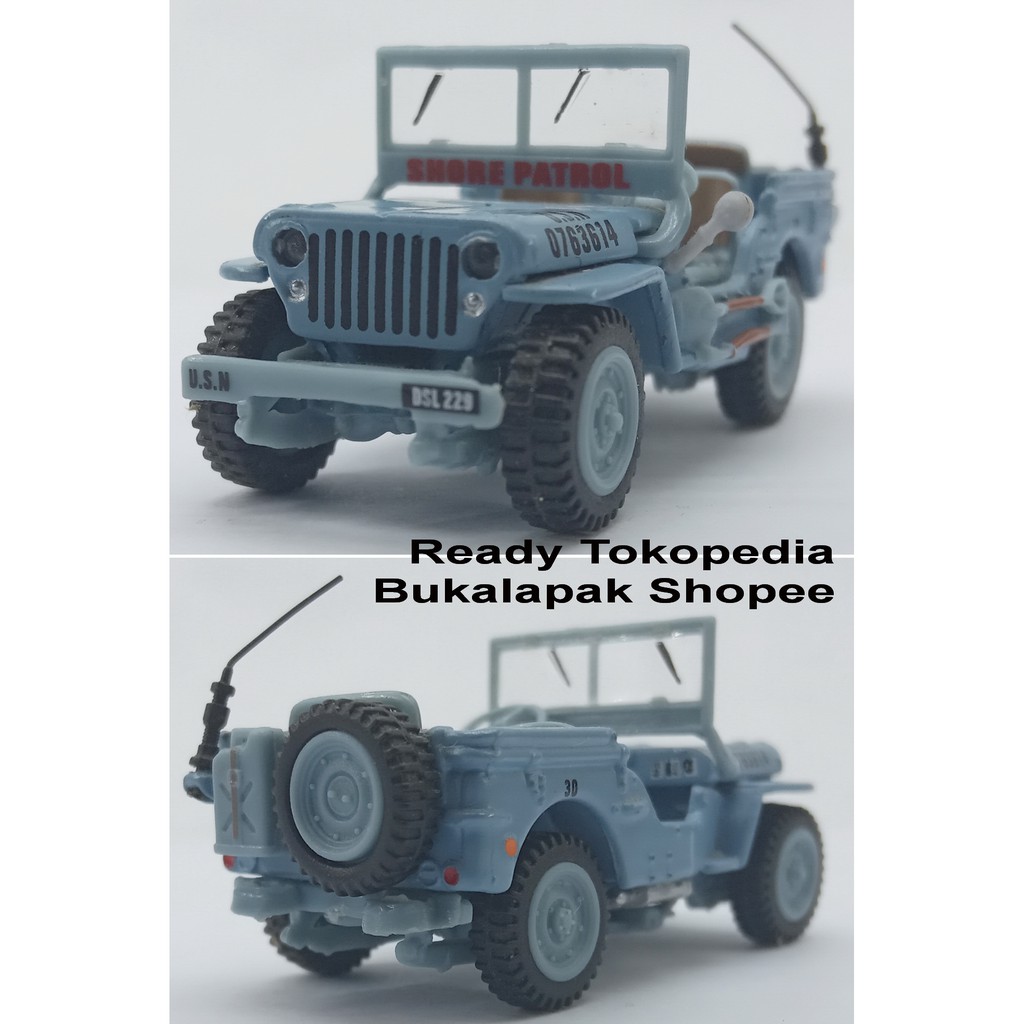 Cararama Jeep Willys US Navy Shore Patrol Skala 72 Loose Mulus