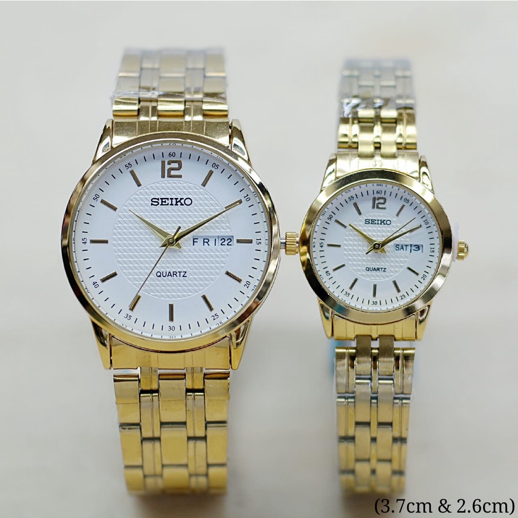 JAM TANGAN SAIKO,FITUR TANGGAL HARI AKTIF JAM TANGAN COUPLE- STAINLESS STEEL///
