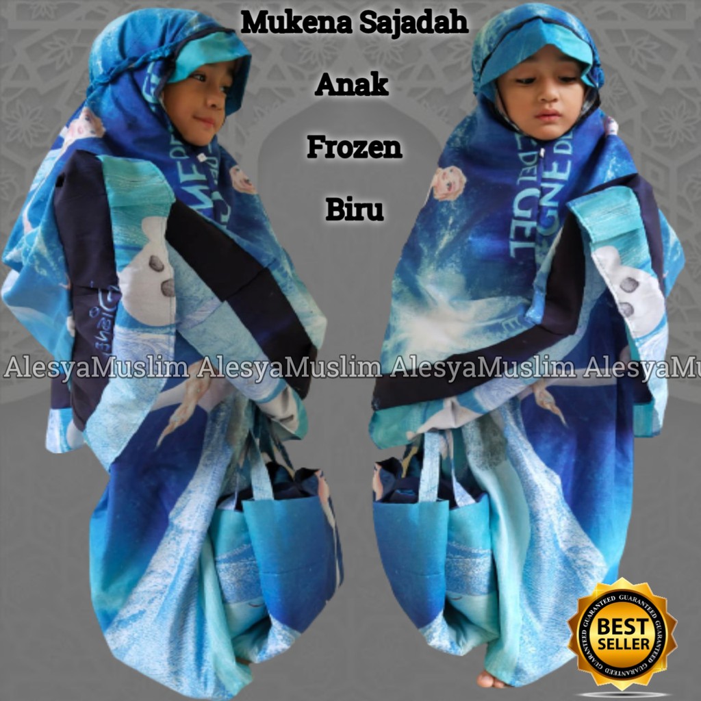 Mukena Anak Frozen Super/Tas Tebal bahan katun/ bahan berkualitas dan bisa bayar ditempat/COD