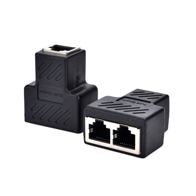 {LUCKID}1 to 2 LAN ethernet Network Cable RJ45 Splitter Plug Adapter Connector