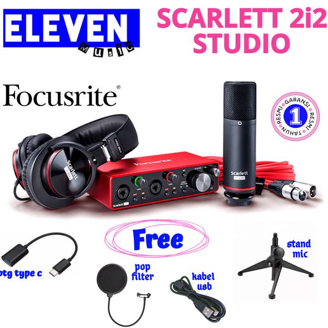 focusrite scarlett 2i2 studio 3rd gen paket soundcard