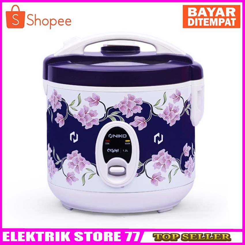 Niko Magic Com 3in1 / Rice Cooker 1.2 Liter Oishi Batik (Tutup Kaca)