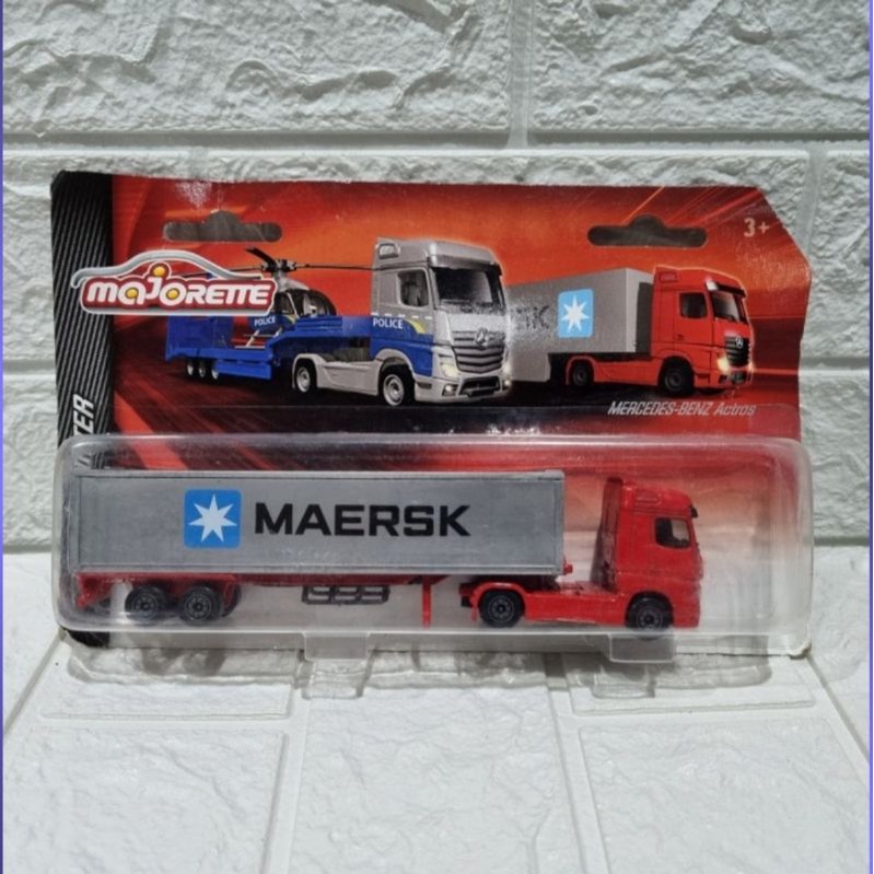Diecast Majorette Transporter Truck Kontainer Mecedes Benz Actros. MAERSK