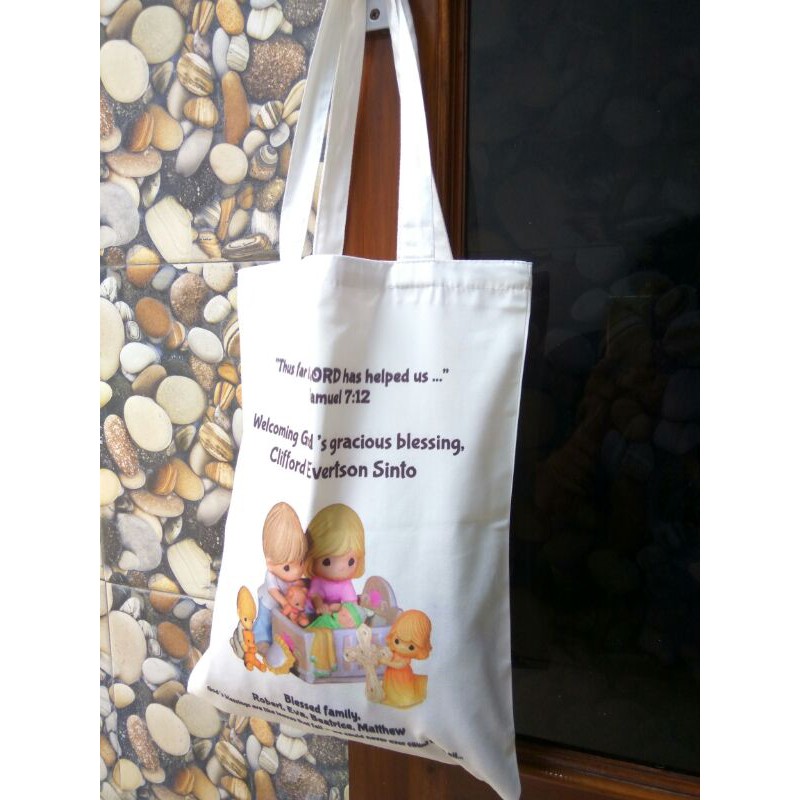 tas kanvas drill totebag wanita / UK.35x40 /Desain Custom