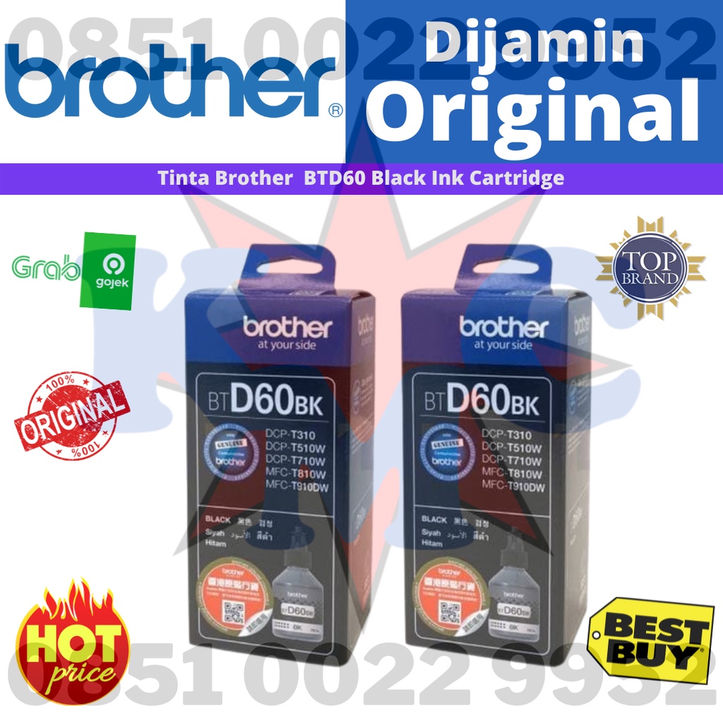 Brother Tinta Printer BT-D60 Black Resmi