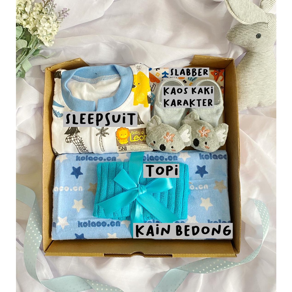 Hampers Parcel Paket Gift Set Kado Hadiah Newborn Baby Bayi Lahiran Velvet Box 1