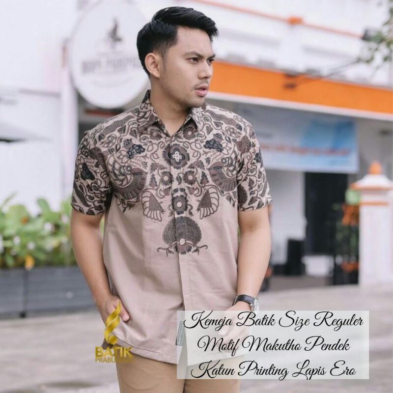MAKUTHO KEMEJA BATIK PRIA LENGAN PENDEK BATIK PRABUSENO PRIA ORIGINAL BATIK PRABUSENO PRIA LENGAN PE