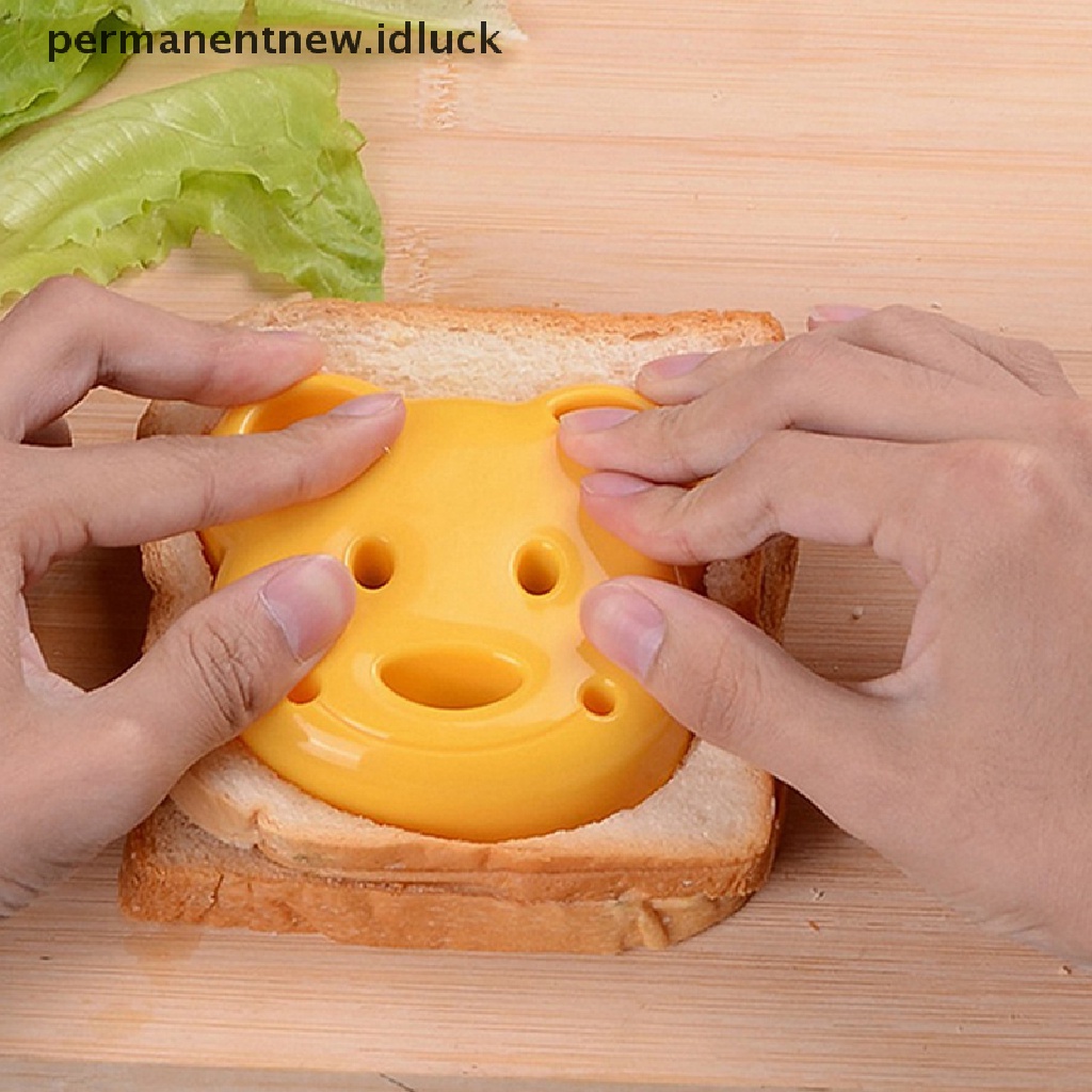 Cetakan Pemotong Kue Roti Sandwich Bentuk Kartun Beruang Untuk Dapur