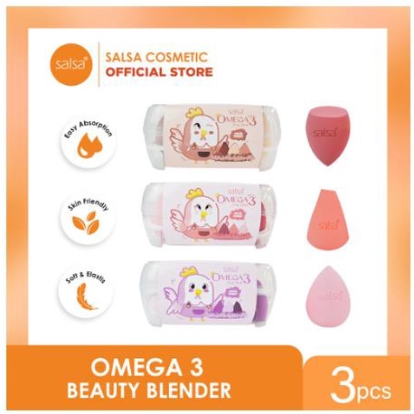 [KUALITAS SUPER PREMIUM] * NCC * Salsa Beauty Blender Omega 3 Sponge Series Spon BB