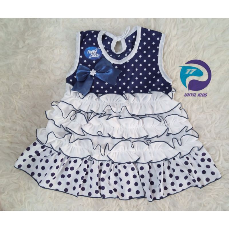 (Karawang)Dress Bayi Cantik Motif Pita Susun / Rok Planet Kidz