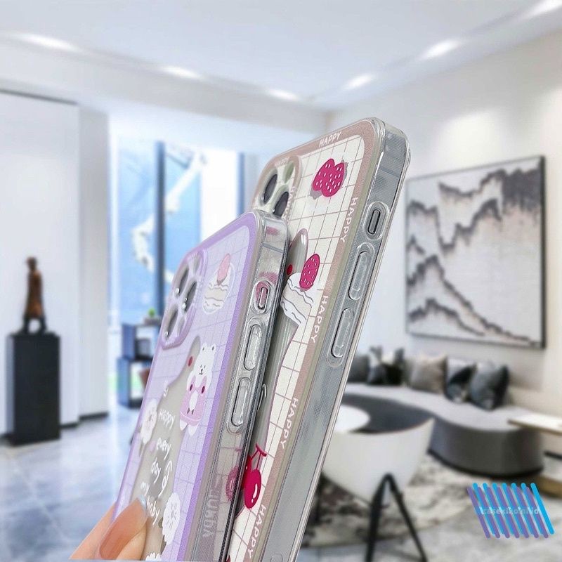 CASE MOTIF STARBERRY CHERRY FOR ALL TYPE VIVO Y01 Y15S  Y12 Y15 Y17 Y20 Y20I Y21 Y21S  Y30 Y30I Y50 Y91 Y91C  Y16 - UA