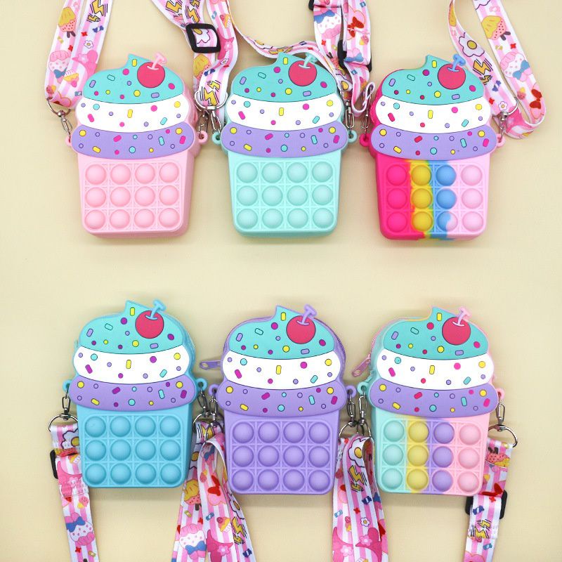 Tas POP IT Anak Silikon Premium Unicorn/My Melody / Hello Kitty/ Ice cream