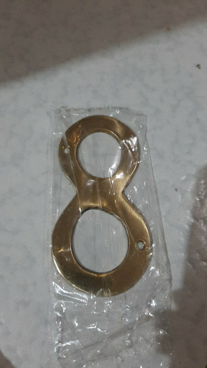 Huruf Angka Nomer Rumah Kuningan Tinggi 10 Cm Angka Nomor 8