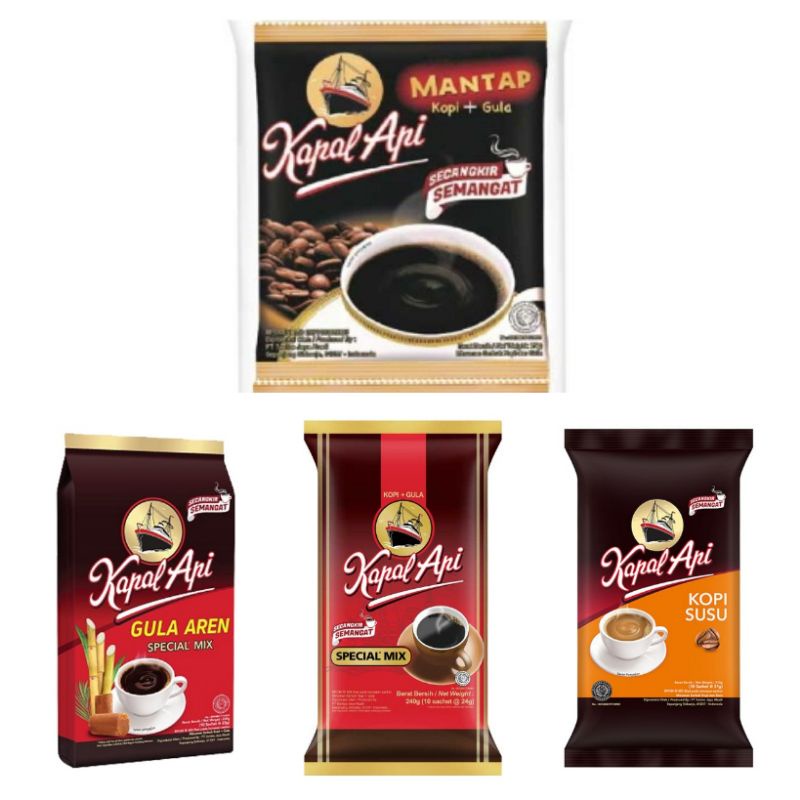 

Kapal Api Kopi bubuk Gula Aren Special Mix Kopi Susu Mantap 10 x 23 g