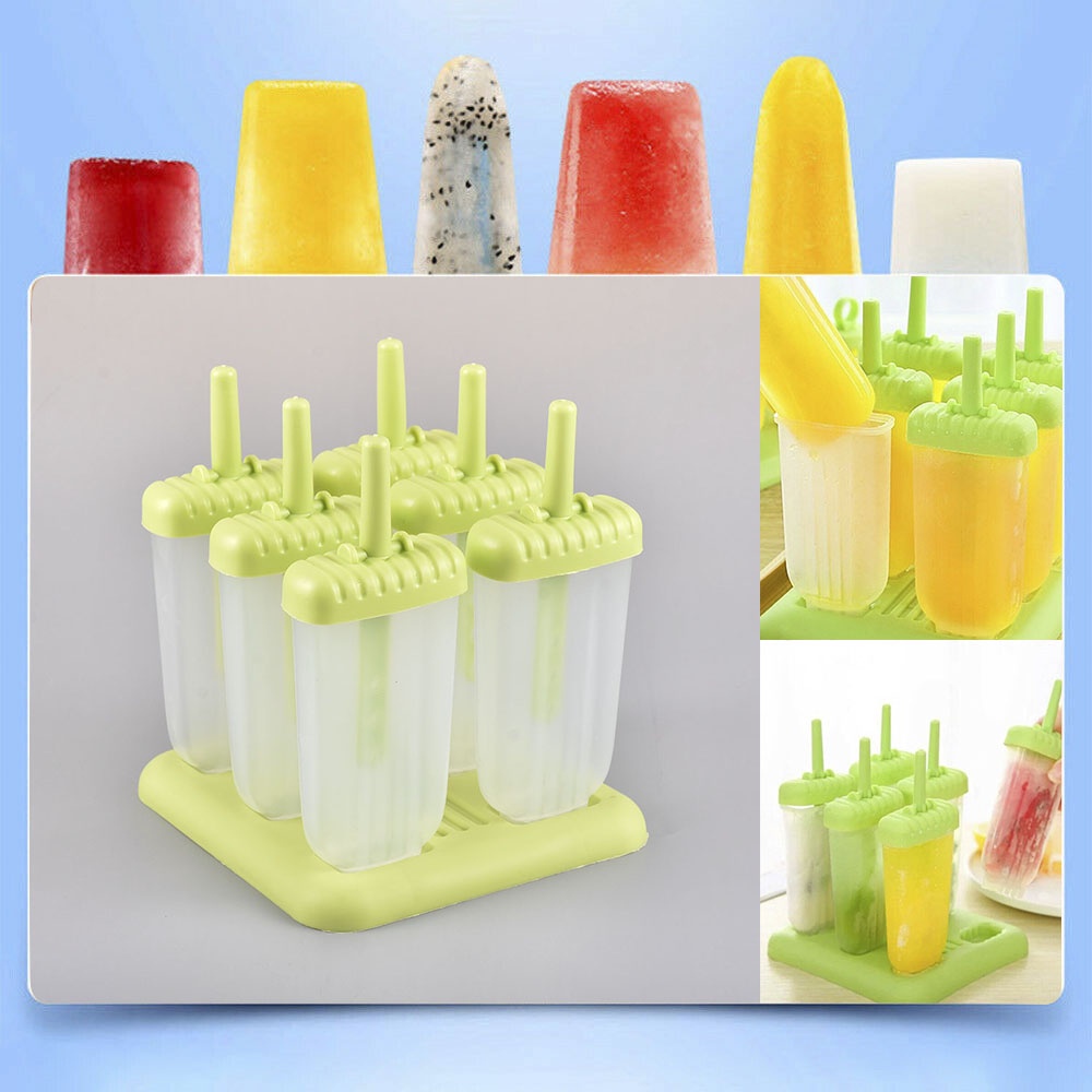 6pcs Cetakan Es Krim Popsicle DIY Untuk Musim Panas