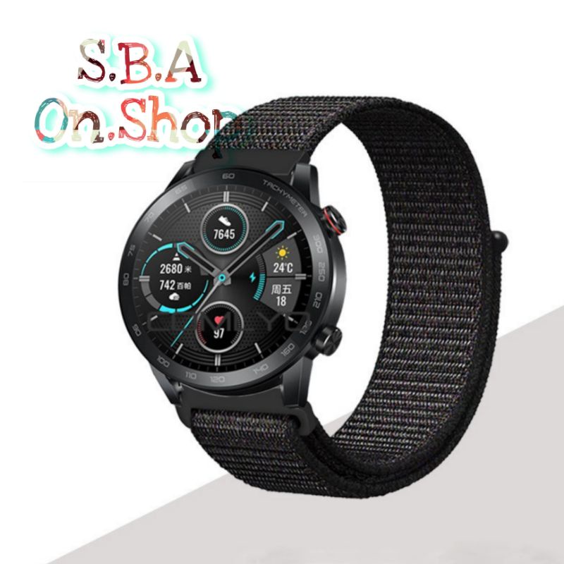 Nilon Nylon Loop Strap Watch Band Tali Jam Tangan Honor Magic Watch 2 46mm Acc Smartwatch