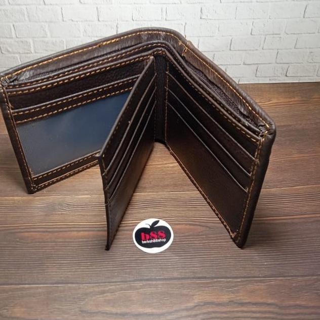 ★ Dompet Kulit Pria Import Levis 801 Polos Lipat Original Genuine Leather DompetPria Dompetkulit ℗