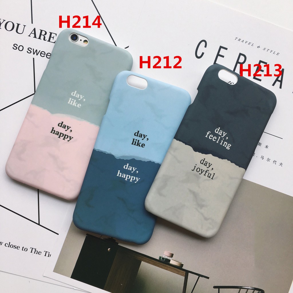 Casing Hard Case Motif Marmer  Plastik Warna Gradasi Untuk Compatible For iPhone 6 6S 6Plus 7 7Plus 8 8Plus X