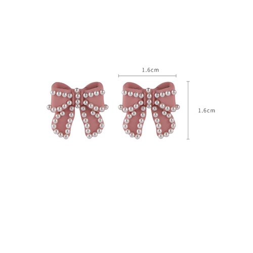 LRC Anting Tusuk Fashion A Pearl Bow Earrings