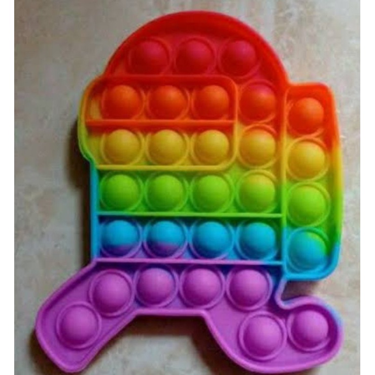 (FREE KELERENG) POP IT RAINBOW JUMBO POP IT MURAH-Among lari