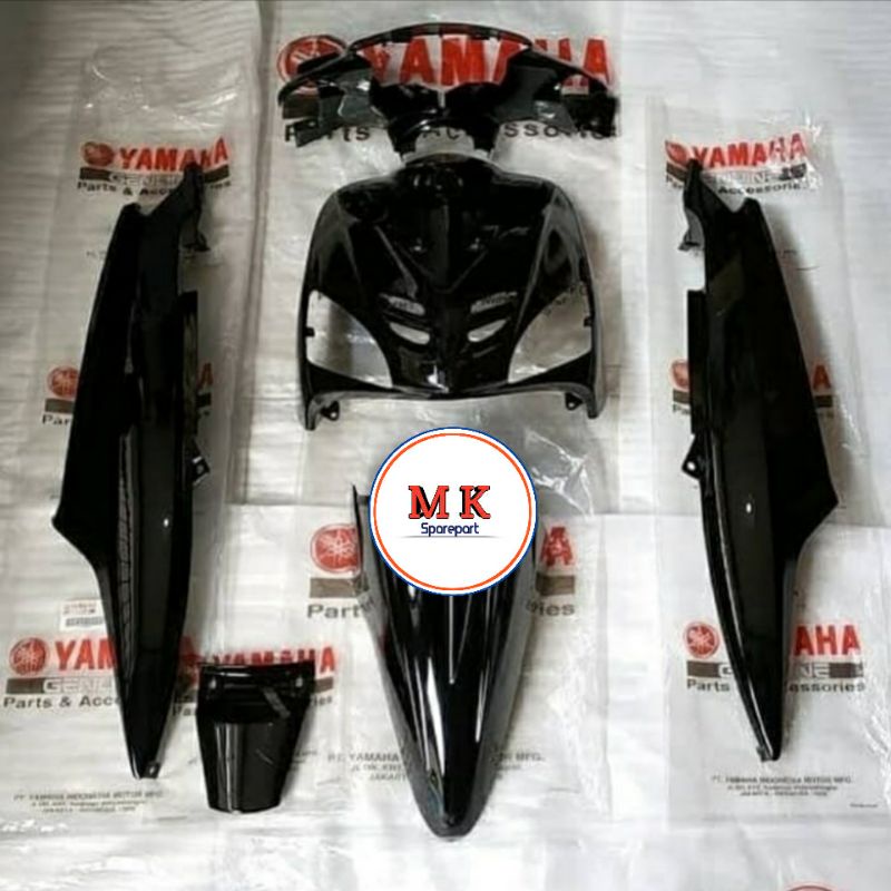 BODY HALUS FULL SET MIO SPORTY HITAM ORIGINAL YAMAHA