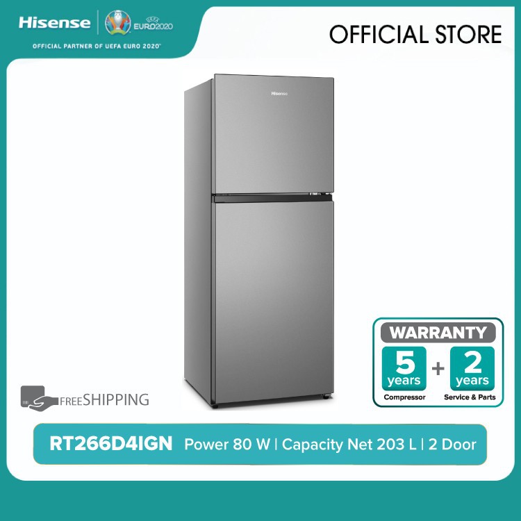 HISENSE Kulkas 2 Pintu [203L] RT266N4IGN