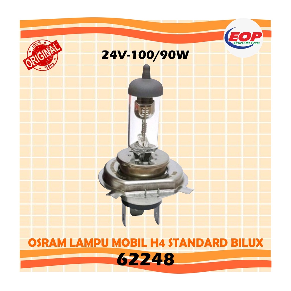 Osram Lampu Mobil H4 Standard Bilux 100/90 W 24Volt Original 62248