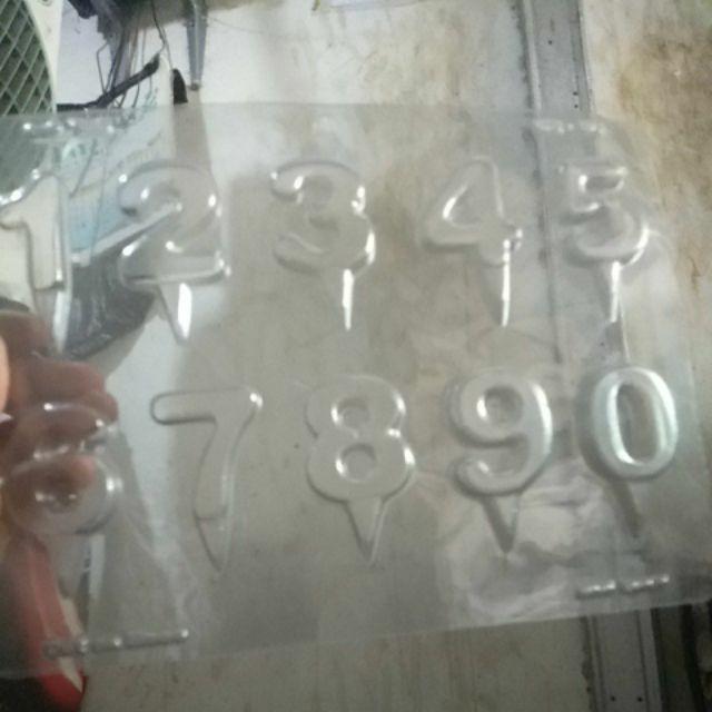 Cetakan Coklat / Pudding Mika - Angka Ekor