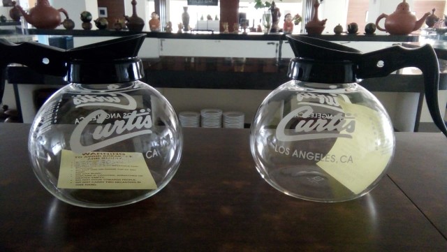 Curtis Coffee Glass Decanter Teko Pemanas Kopi - Brown / Black Logo