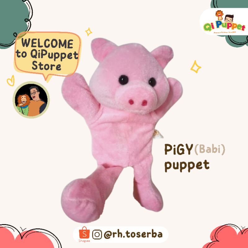 BONEKA TANGAN PIGY BABI - PUPPET - MUPET - MAINAN EDUKASI