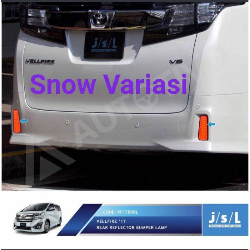 Toyota Vellfire LED mata kucing rear reflector bumper lamp JSL