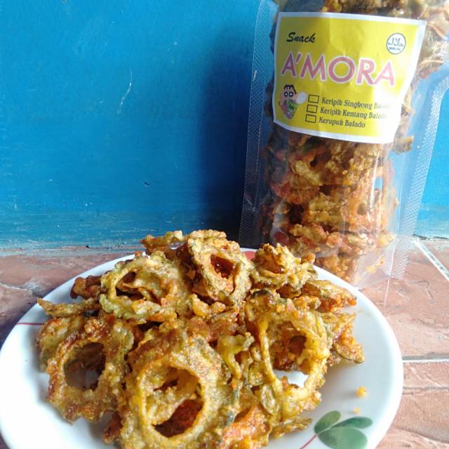 

Keripik pare rasa ori dan balado