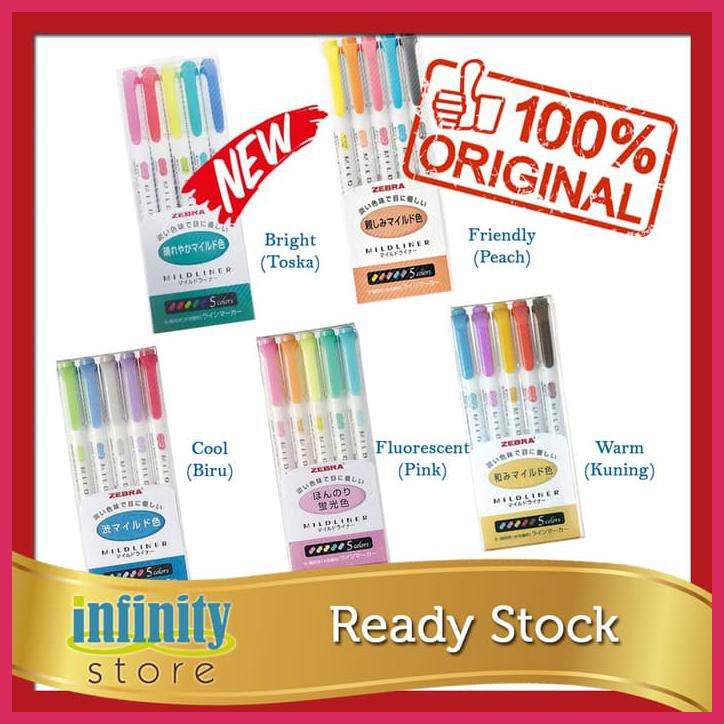 

READY STOCK ! ZEBRA MILDLINER HIGHLIGHTER / STABILO / MIDLINER - PINK