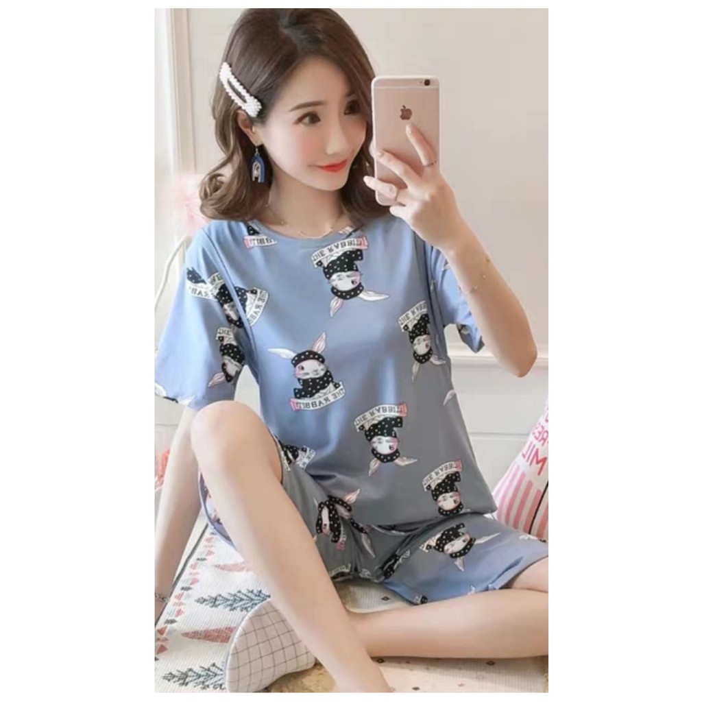 Baju Tidur Lengan Pendek Celana Pendek - Baju Tidur Wanita Remaja