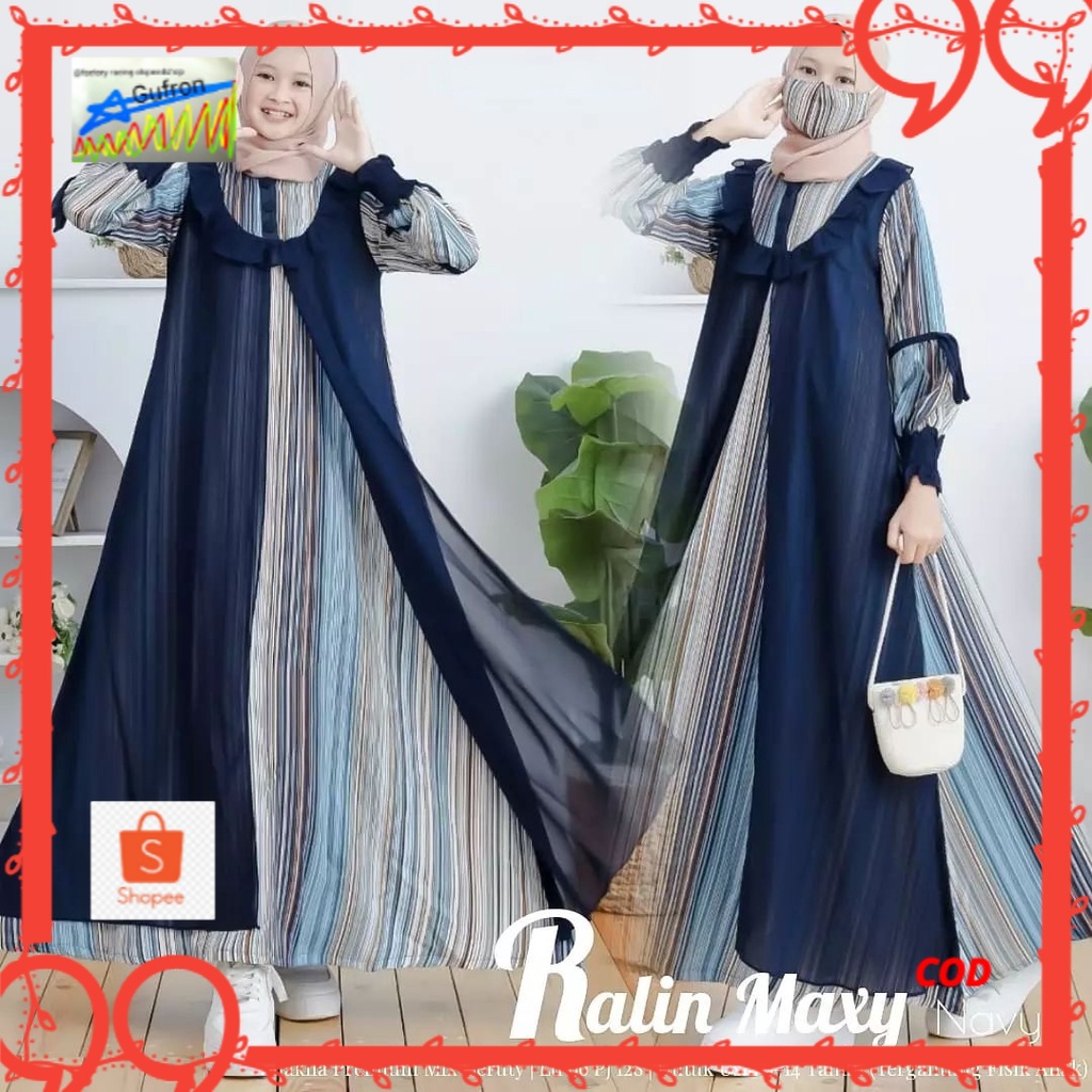 Ralin Maxy Gamis Anak Remaja Tanggung Premium Bahan Shakilla IMPORT